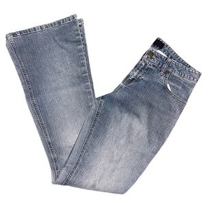 Mudd Blue Flare Jeans with Distressed Detail